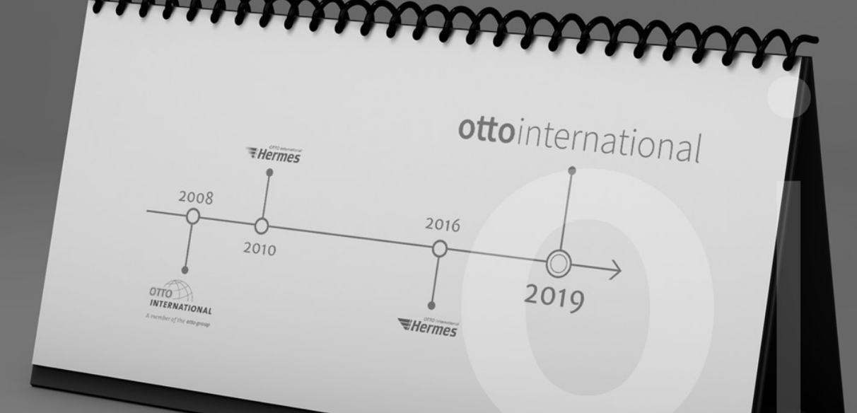Otto International logo transition timeline from 2008 to 2019
