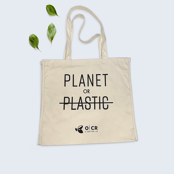 Planet or Plastic Tote bag supporting Cotton made in Africa